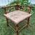 NATURAL BAMBOO CORNER CHAIR w/ BRASS ACCENTS 2 thumbnail