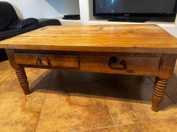 Solid Mesquite Coffee Table- $150 1