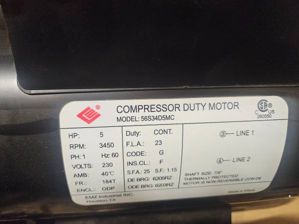 Compressor Duty motor 1