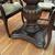 Quality 5 PC Round Dining Table w/Glass Top>Wood Pedistal Base & Hutch 5 thumbnail