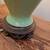 Vintage green ceramic brass lamp base 9 thumbnail