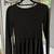 Alice + Olivia Black Long Sleeve Peplum Crew Neck Top 7 thumbnail