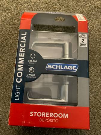 SCHLAGE light commercial door handle and lock - $40 (Norwood)63437816530945121