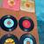 Lot of vintage 45 vinyl records with vintage case  used 4 thumbnail