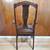 Vintage Walnut Queen Ann Back Accent Arm Chair with Leather Seat 6 thumbnail