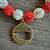 Red/White crystal Bead Bracelet with Oklahoma charm 2 thumbnail
