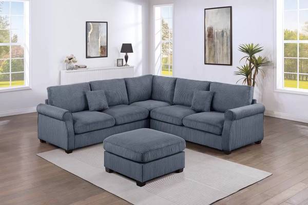 $0 Down! Sectional with ottoman 3 COLORS 1