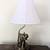 Vintage Brass Elephant Lamp with Wooden Base 5 thumbnail