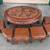 Like new 1960s Asian 7-piece Hand Carved Tea Coffee Table + Stools Set 1 thumbnail