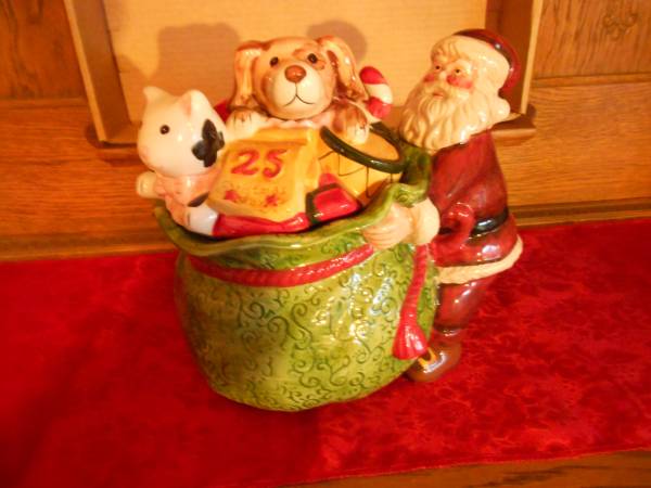 Cute Christmas Santa Cookie Jar 1