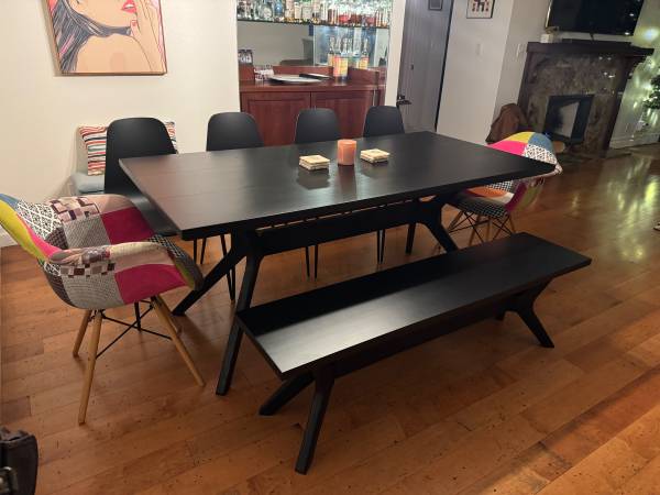 72” Solid Wood Dining Table (Scandinavian/Mid-Century Modern) 1