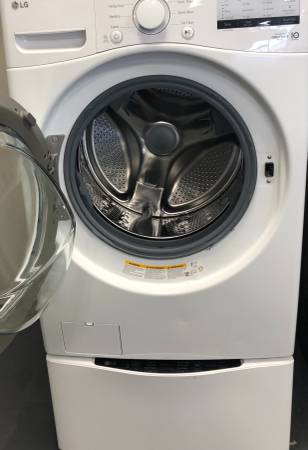 LAVADORA DE CARGA FRONTAL LG CON SIDKICK Y PEDESTAL/BLANCO - $599 (RICHLAND)62944147199107122