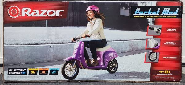 Razor Pocket Mod Miniature Euro 24V Kids Ride On Retro Scooter 1