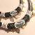 Handmade metal and enamel Necklace and Earrings Set 3 thumbnail