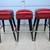 3-MCM Retro Padded & Chrome Bar Stools 1 thumbnail