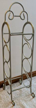 WINE RACK, Color: Satin, Like New!  7" wide x 24" tall x 5.5" deep 1