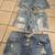Denim Shorts skirt girls small distressed blue tan white pink summer c 3 thumbnail