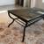 Slate tile top coffee table with black metal frame and neutral colors 2 thumbnail