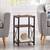 3-Tier End Table – Rustic Brown & Black Metal Side Table with Storage 4 thumbnail