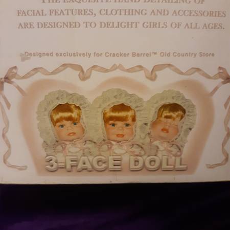 New in the Box 3-Faced Porcelain Doll - $150 (Dothan)63440451037441121