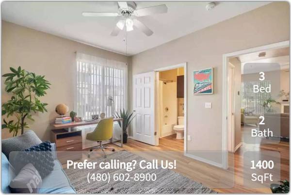 $2,668 / 3br - 1400ft2 - Tranquility can be yours! Serene 3 bed / 2 bath in Chandler (Chandler)64047539164674120