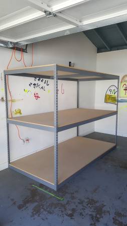 96 in W x 36 in D 3 Tier Storage Rack Boltless Steel Shelving 1
