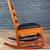 Arts & Craft Mission Tiger Oak & Leather Rocking Chair by Stickley, c. 2 thumbnail