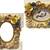 Set of 3 Ivory & Floral Ceramic Decorative Frames - New 1 thumbnail