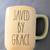 LN Rae Dunn Saved By Grace White & Green Ceramic Mug Cup Wabi-Sabi 1 thumbnail
