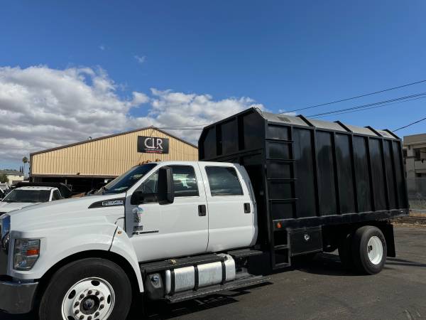 2017 Ford F650 Crew Cab Chipper Dump Truck Lo Mi CARB Compliant 1