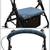 Medline Mobility Walker, Light Blue With Blue Leaf Cover 1 thumbnail