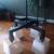 GENUINE CRATE & BARREL FOUR-LIGHT PENDANT WITH WHITE SHADES 1 thumbnail