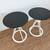 Knoll Studio Piton Side Table – White Base, Black Top (2 Available) 2 thumbnail