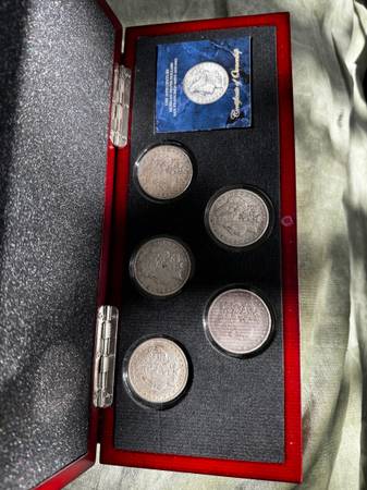 5 Silver Morgan Dollars Coins 1879 Through 1883 1
