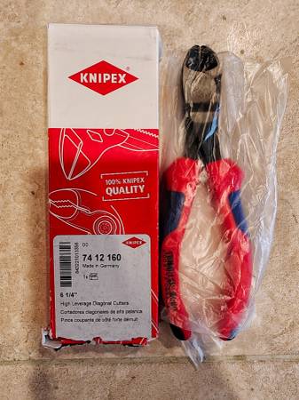 KNIPEX High Leverage Diagonal Cutters w/ Spring German Made NIB 1