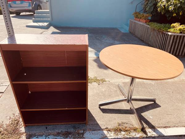 Free table and book case 1