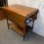 Antique Drop Leaf Rolling Table Cart 3 thumbnail