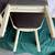 Pair modern upholstered chairs dark grey seats textured fabric off white wood fr 12 thumbnail