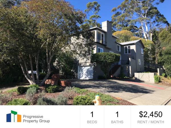 $2,450 / 1br - Large! 1BR/1BA Flat! Decorative Fireplace! Parking! Yard! -PROGRESSIVE (larkspur)63940543824770120