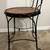 Old Black Wrought Iron Ice Cream Parlor Chair Original Oak Seat 9 thumbnail