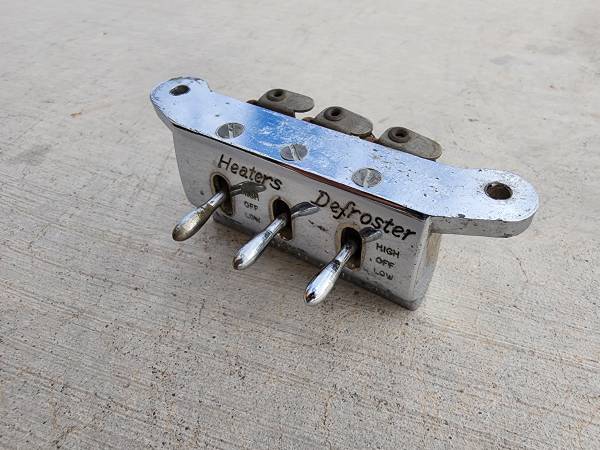 Original 1940 Cadillac Dash Heater Defroster Control Switch Assembly 1