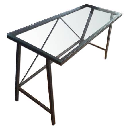 CB2 - Desk with Glass Top 1