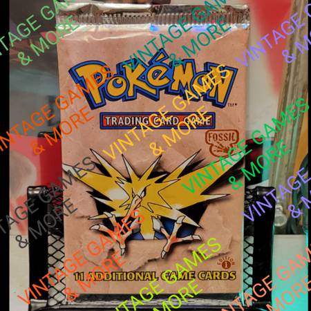 Sealed 1st Edition Fossil Booster Pack Zapdos - Pokémon Wizard Of The Coast 1