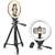 UBeesize 10" Selfie Ring Light with Tripod Stand & Cell Phone Holder 1 thumbnail