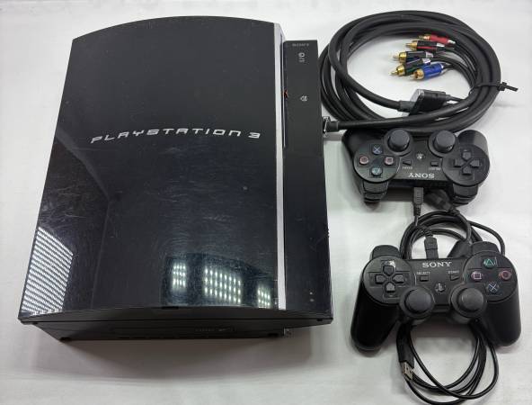 PS3 PlayStation Console With 2 Controllers 1