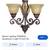 Maxim Symphony 3 Light Chandelier Dark Bronze Finish 6 thumbnail