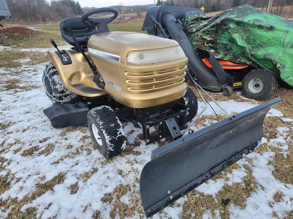 Craftsman LTX1000 with snowplow. 1