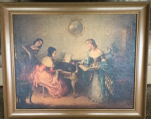 VINTAGE ART RARE LOUIS JAMBOR ''INTERLUDE" Painting Artwork 1