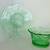 Depression Era Uranium Glass Bowl and Matching Underplate 10 thumbnail