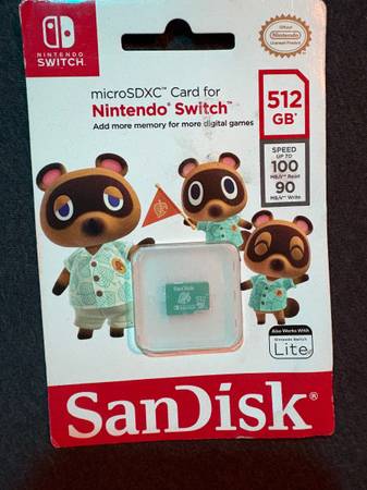 SanDisk 512 GB microSDX card for Nintendo Switch 1